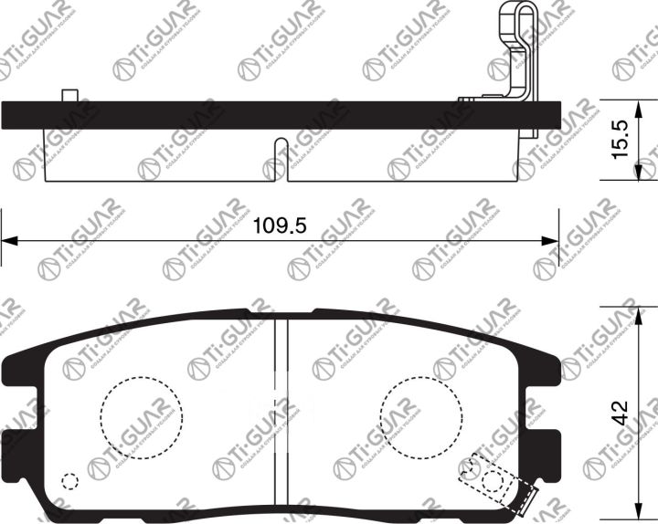 Тормозные колодки TG-1187/PN4299* Ti·GUAR